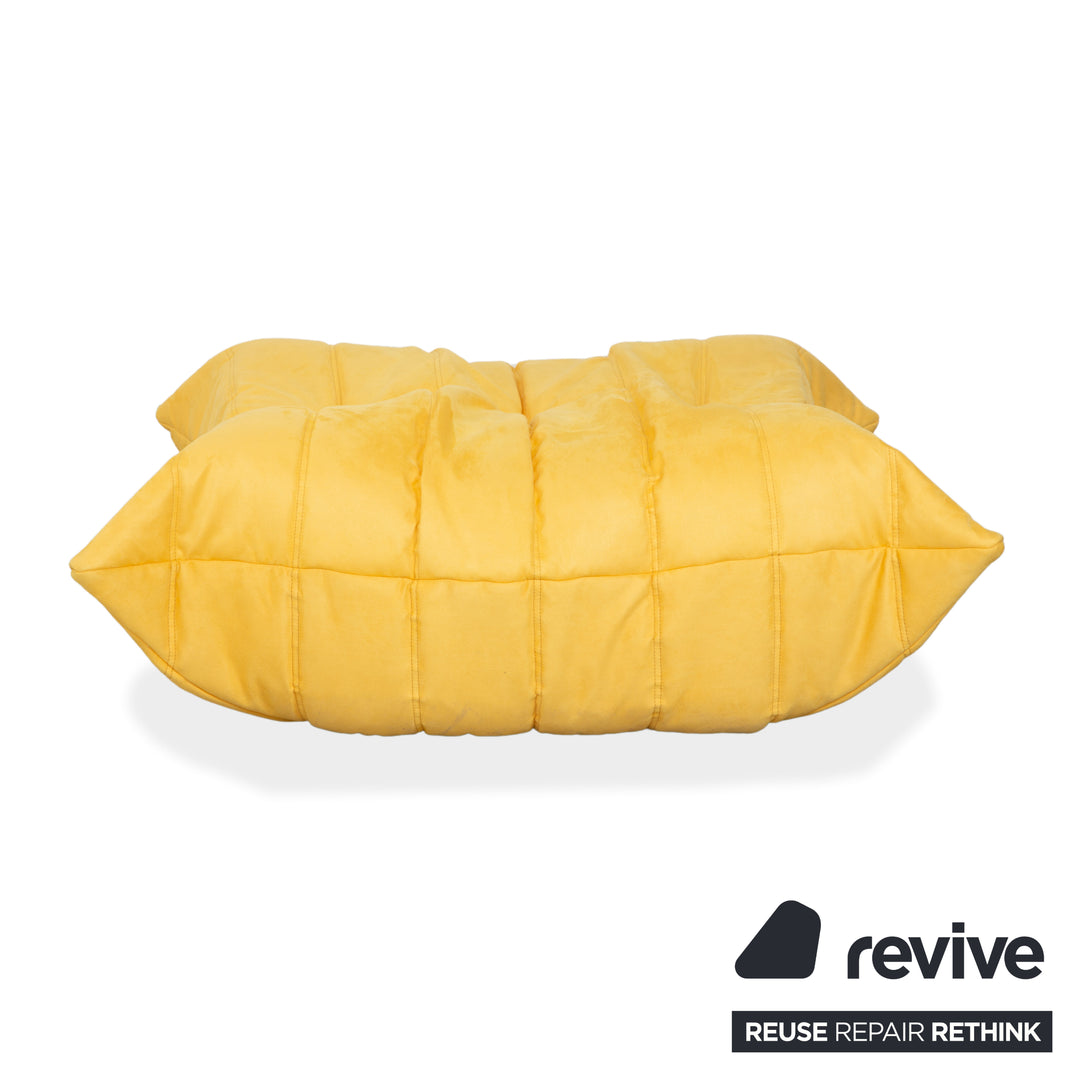 Ligne Roset Togo Hocker Stoff Gelb Neubezug