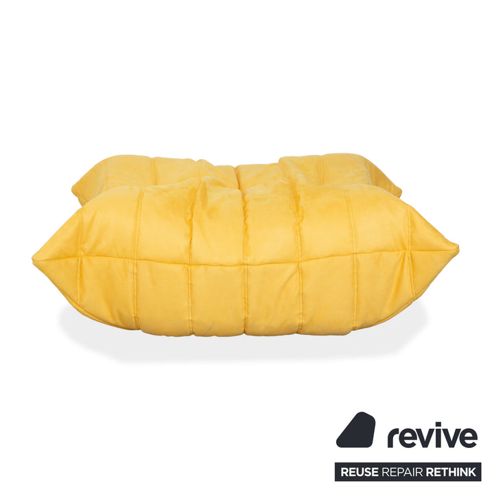 Ligne Roset Togo Hocker Stoff Gelb Neubezug