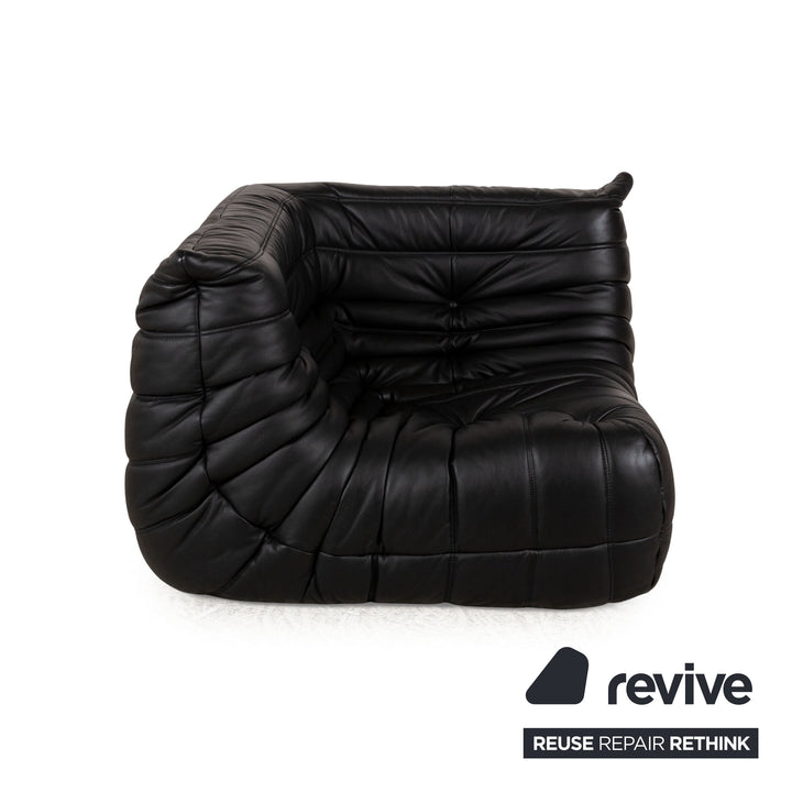 ligne roset Togo Leder Sessel Schwarz