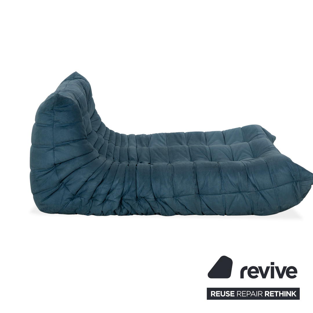 Ligne Roset Togo lounger microfiber fabric petrol blue