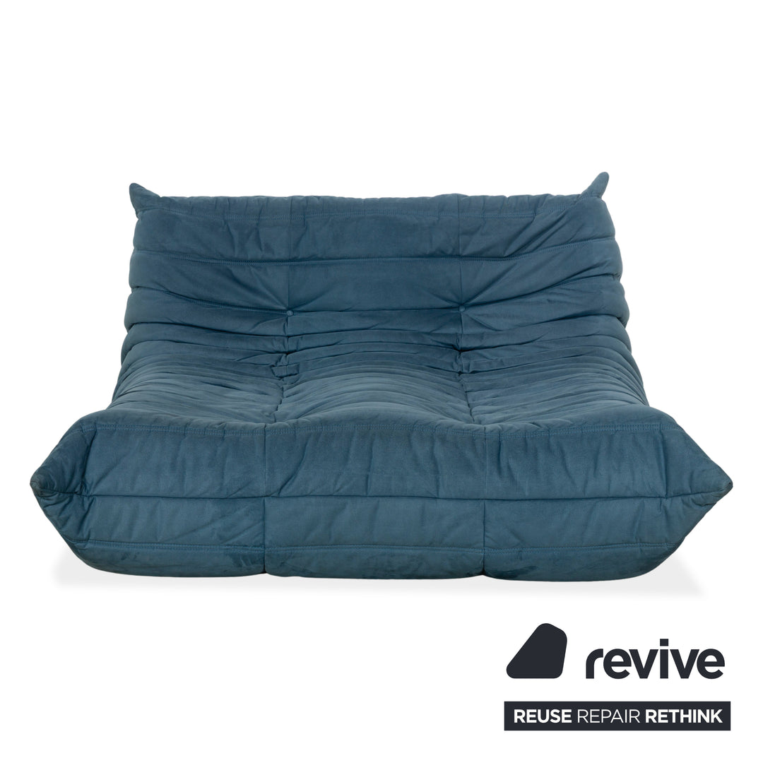 Ligne Roset Togo lounger microfiber fabric petrol blue