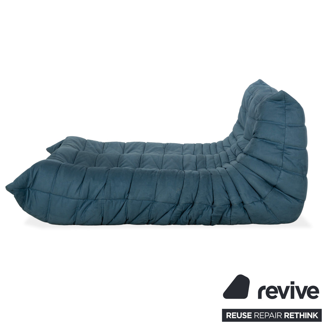 Ligne Roset Togo lounger microfiber fabric petrol blue