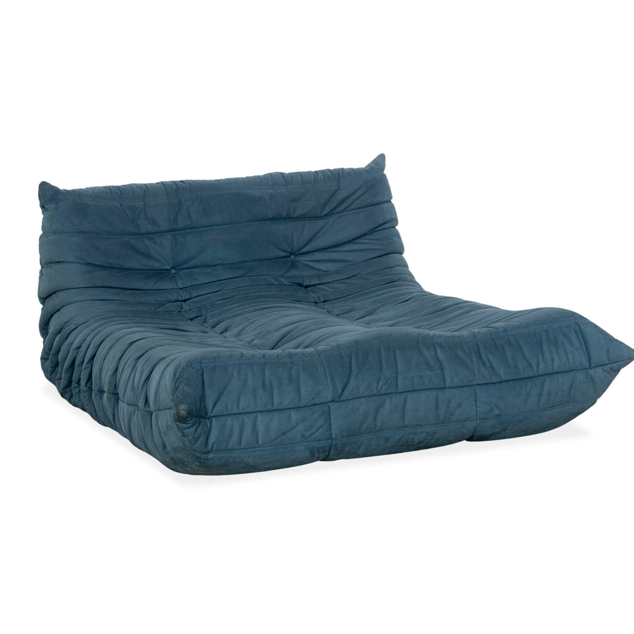 Ligne Roset Togo lounger microfiber fabric petrol blue
