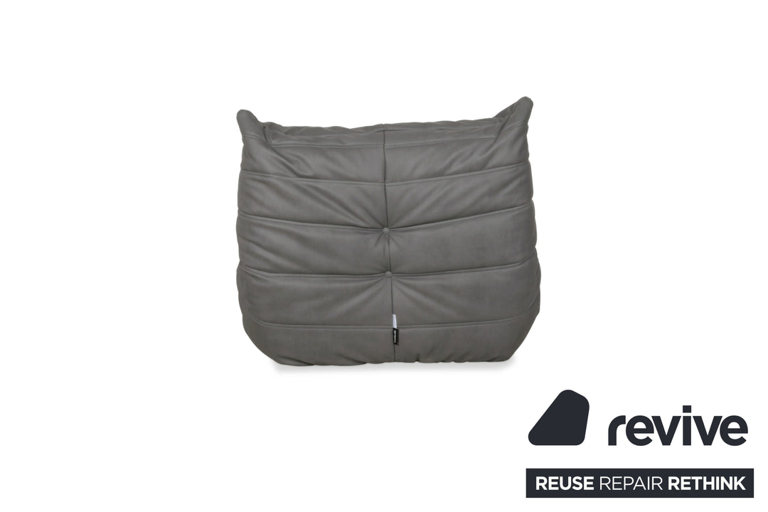 ligne roset Togo Sessel Anthrazit veganes Leder Neubezug