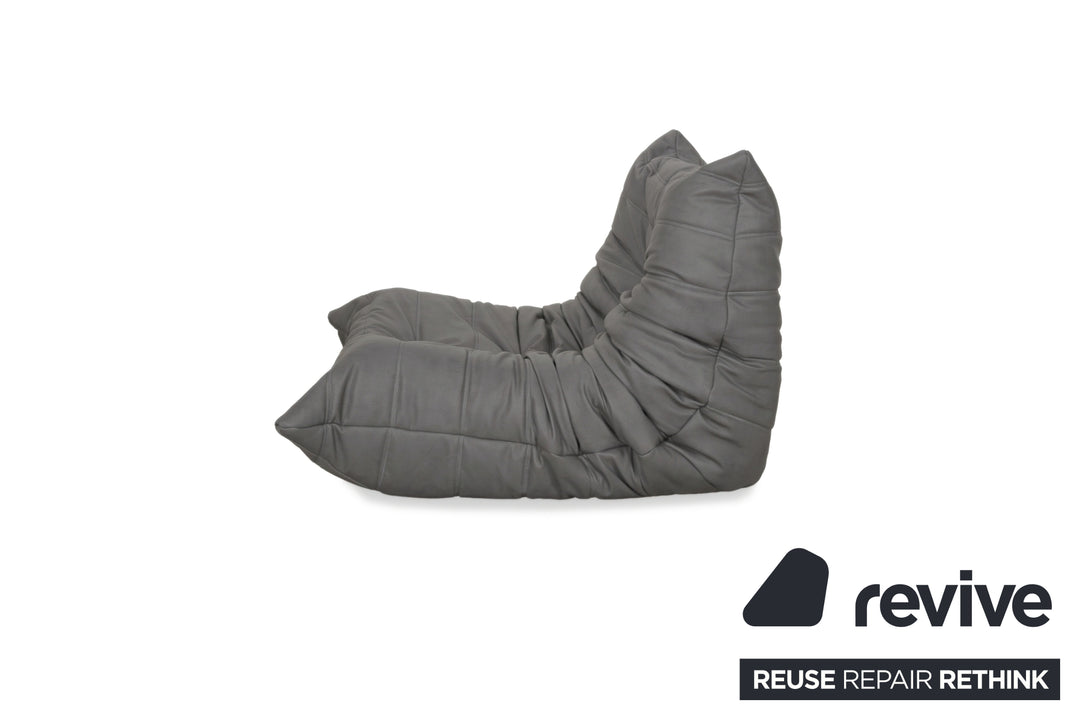 ligne roset Togo Sessel Anthrazit veganes Leder Neubezug