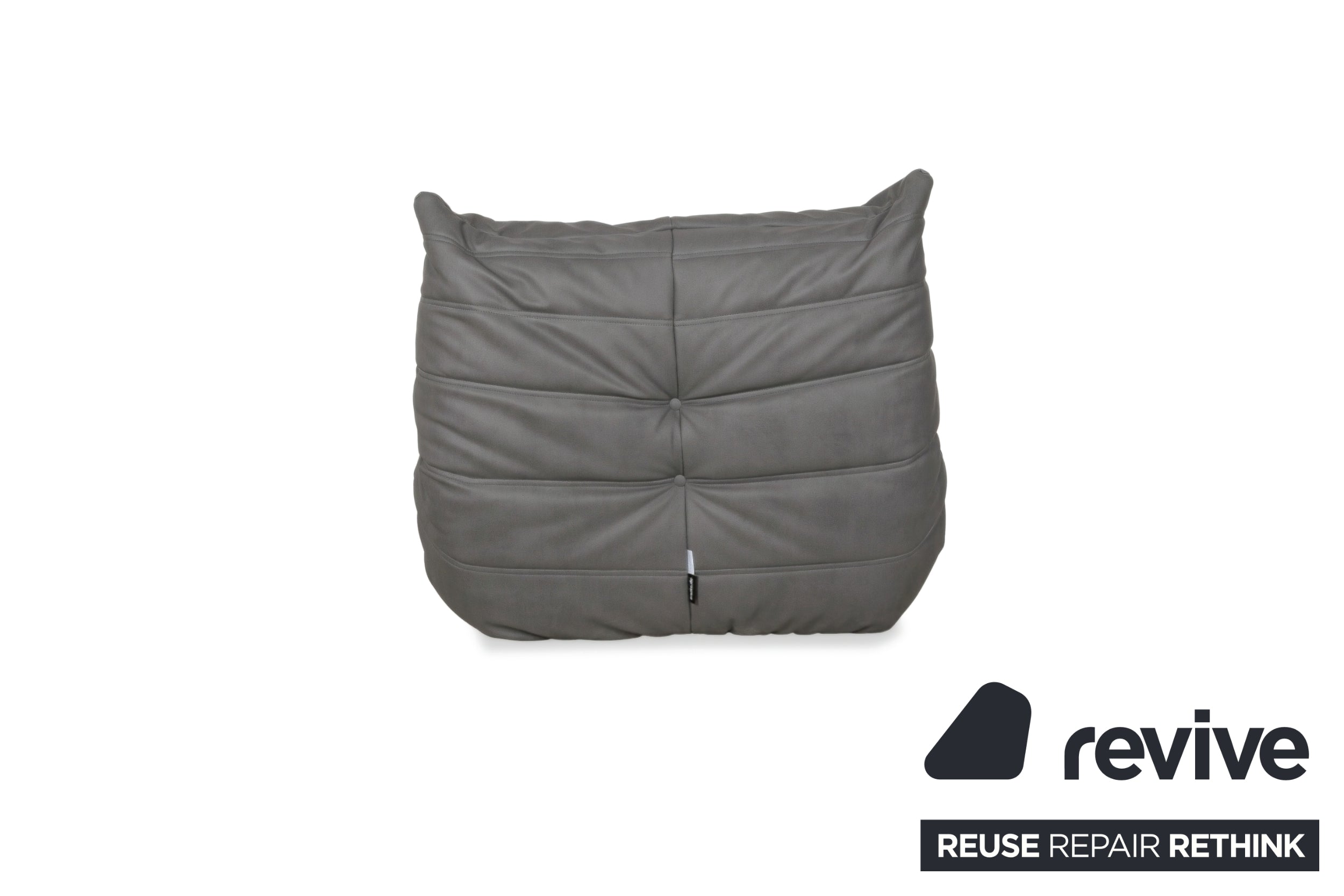 ligne roset Togo Sessel Anthrazit veganes Leder Neubezug