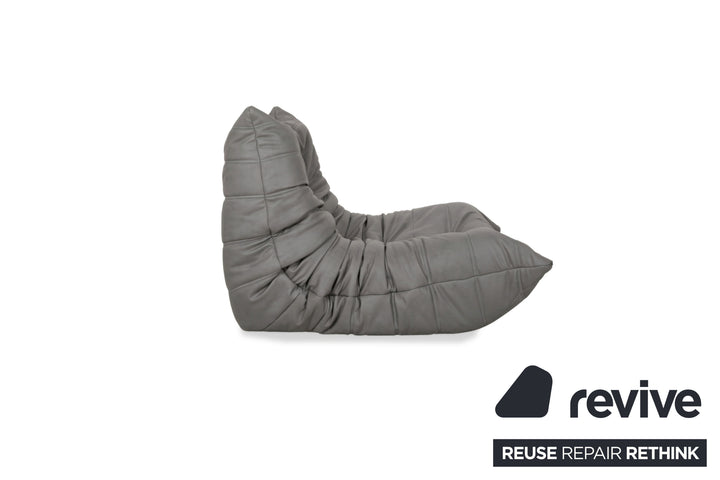 ligne roset Togo Sessel Anthrazit veganes Leder Neubezug
