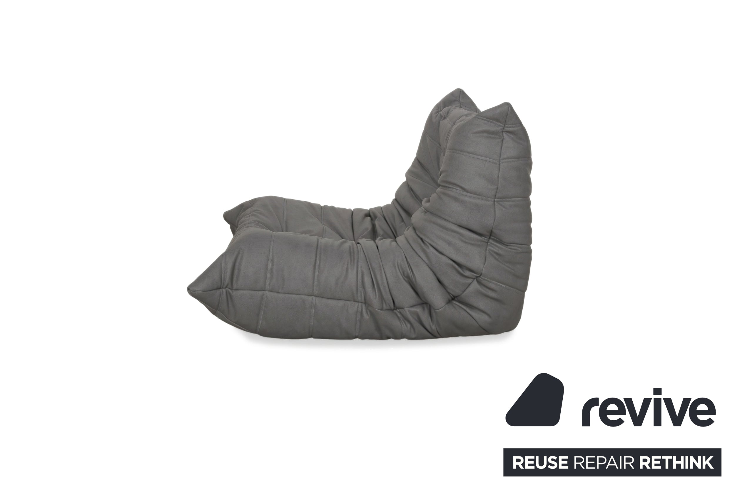 ligne roset Togo Sessel Anthrazit veganes Leder Neubezug