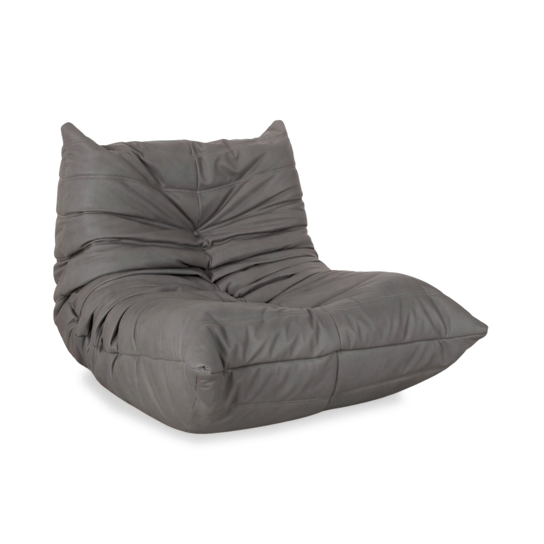 ligne roset Togo Sessel Anthrazit veganes Leder Neubezug