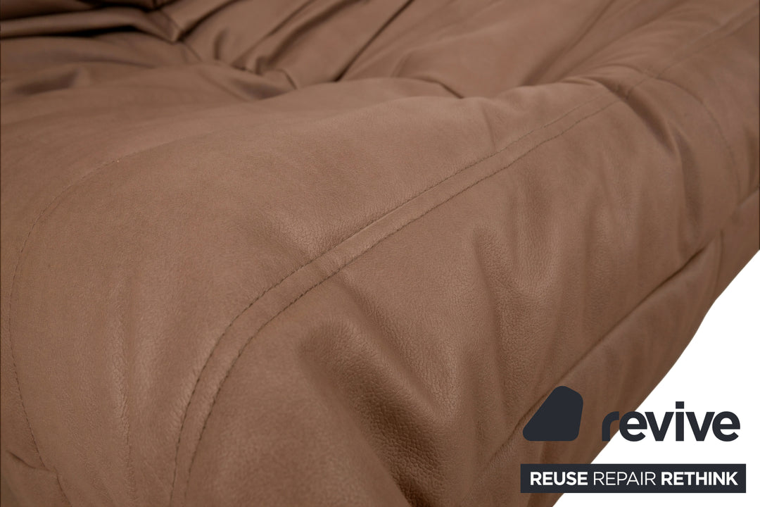 ligne roset Togo Fauteuil Cuir végétalien Cognac Nouvelle housse