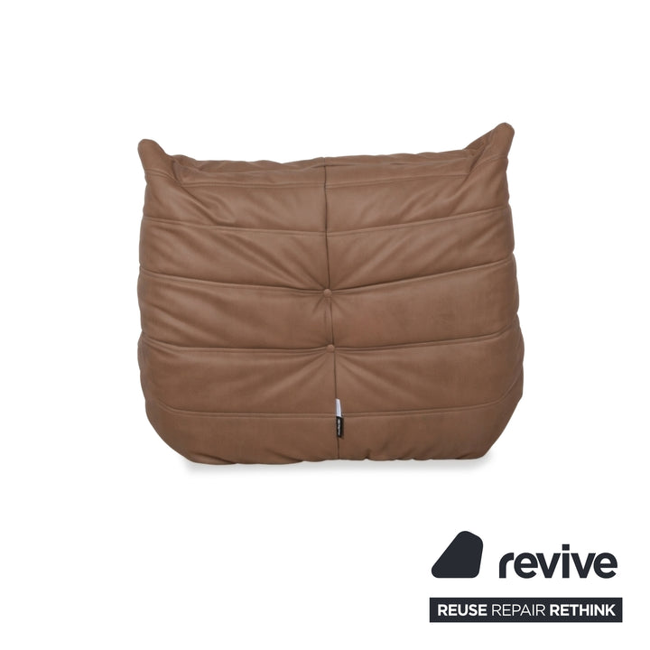 ligne roset Togo Fauteuil Cuir végétalien Cognac Nouvelle housse