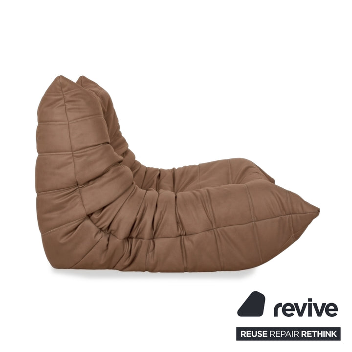 ligne roset Togo Fauteuil Cuir végétalien Cognac Nouvelle housse