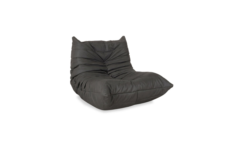 ligne roset Togo Sessel Dunkelgrau veganes Leder Neubezug