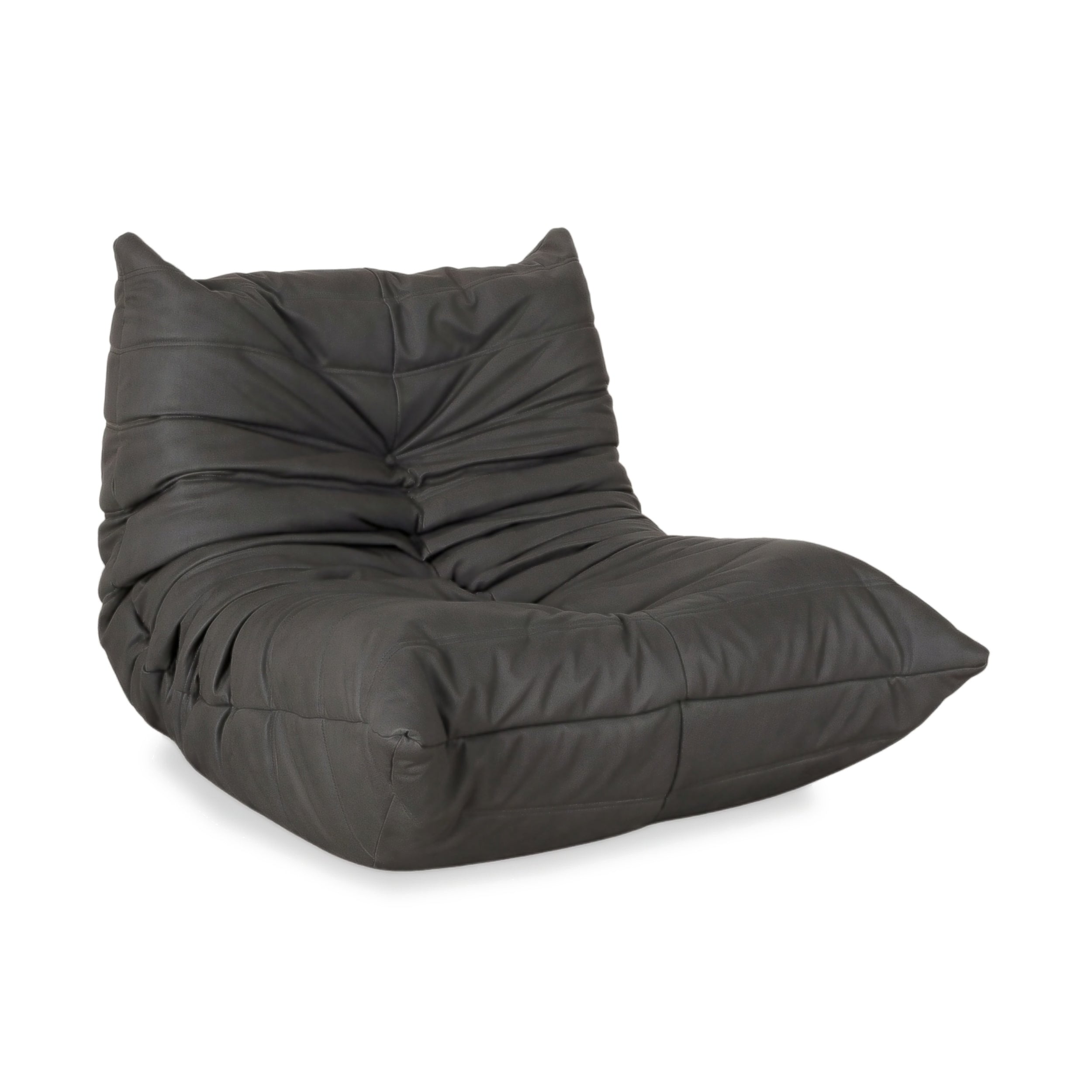 ligne roset Togo Sessel Dunkelgrau veganes Leder Neubezug
