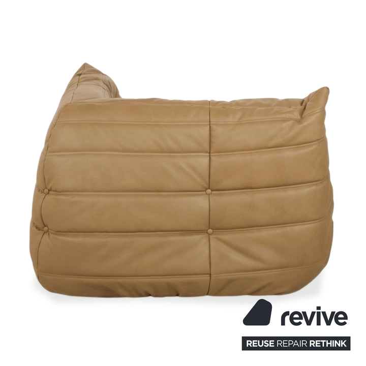 Ligne Roset Togo Sessel Ecke veganes Leder Gelb Neubezug (GAVIN 108)