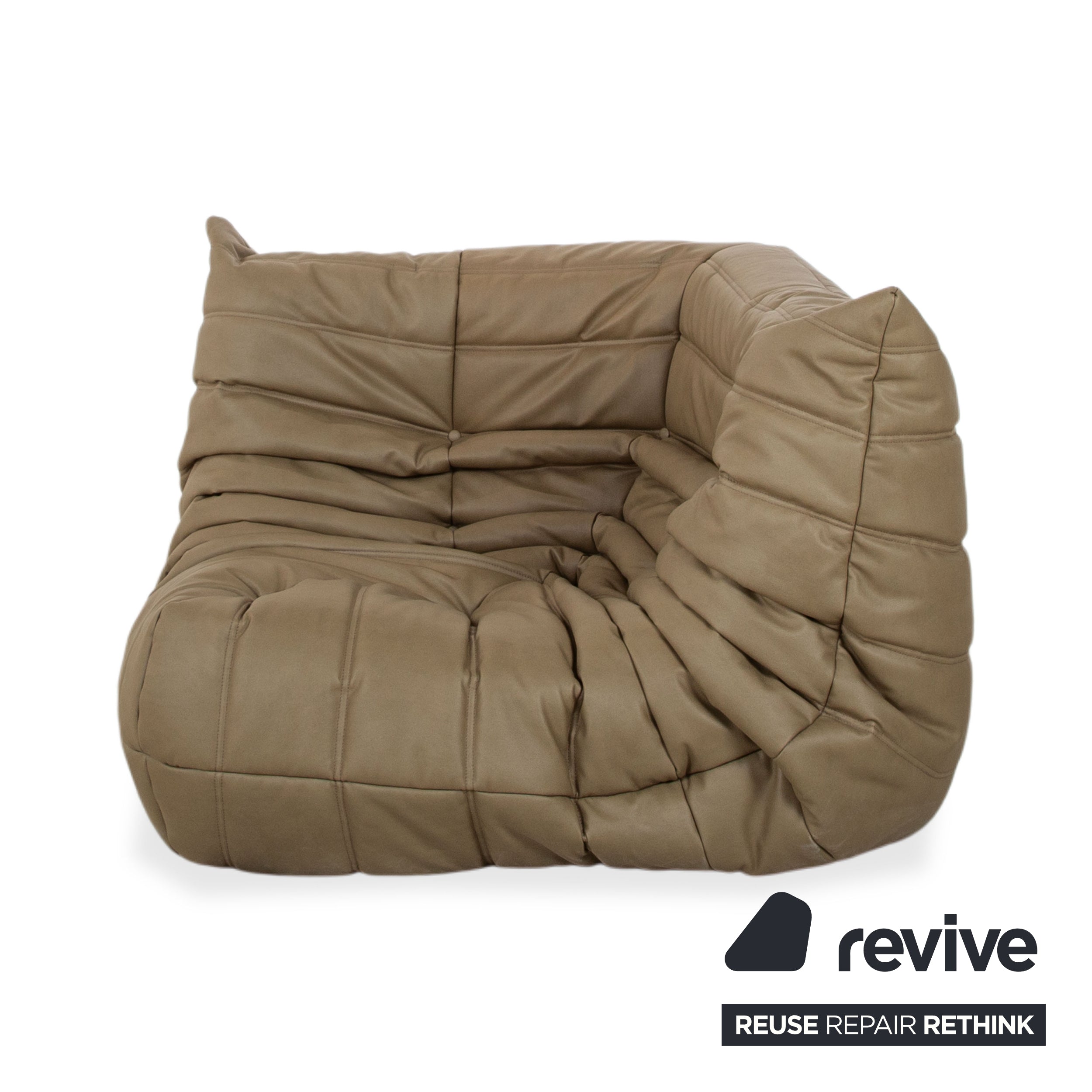 Ligne Roset Togo Armchair Corner Vegan Leather Reupholstery (GAVIN 108)