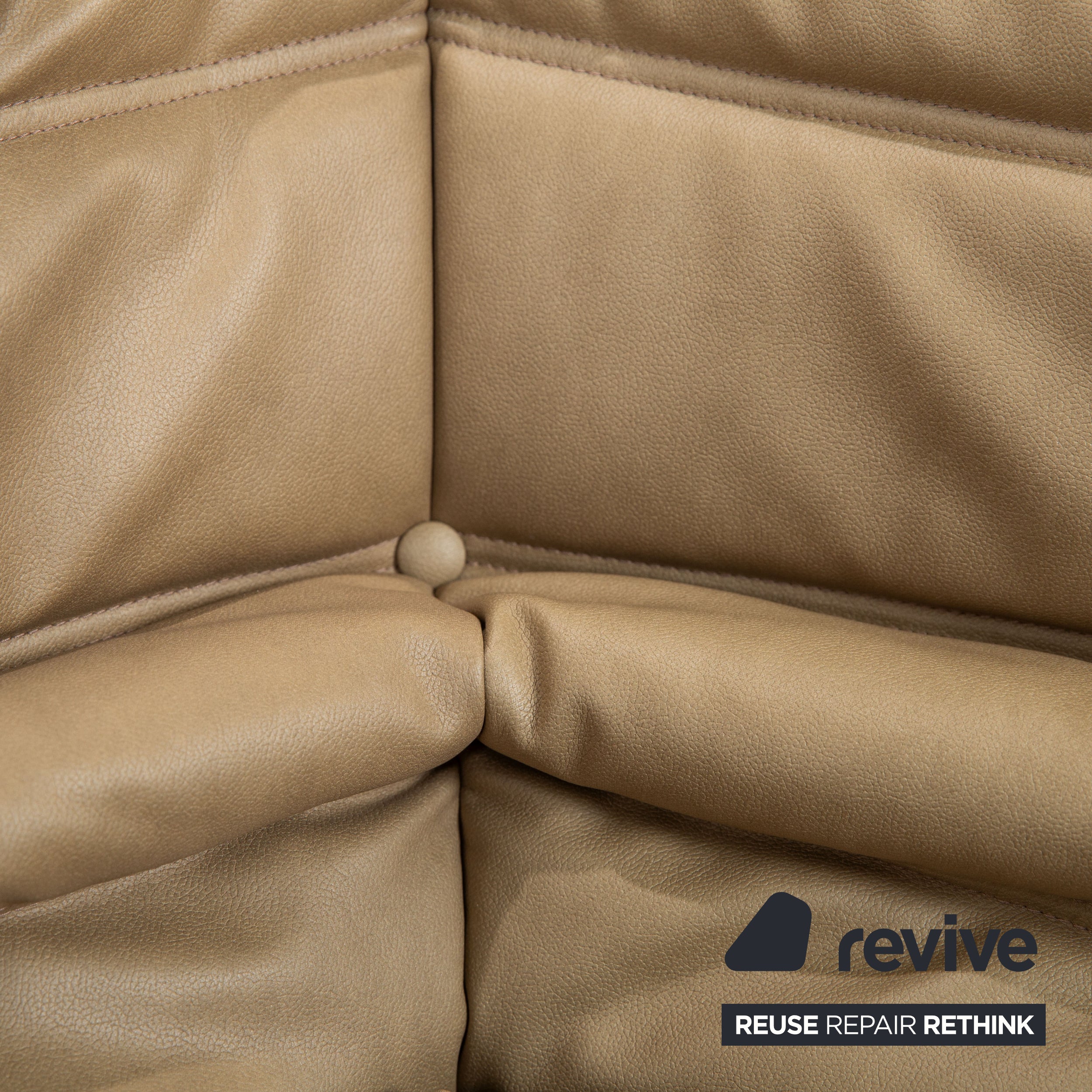 Ligne Roset Togo Armchair Corner Vegan Leather Reupholstery (GAVIN 108)