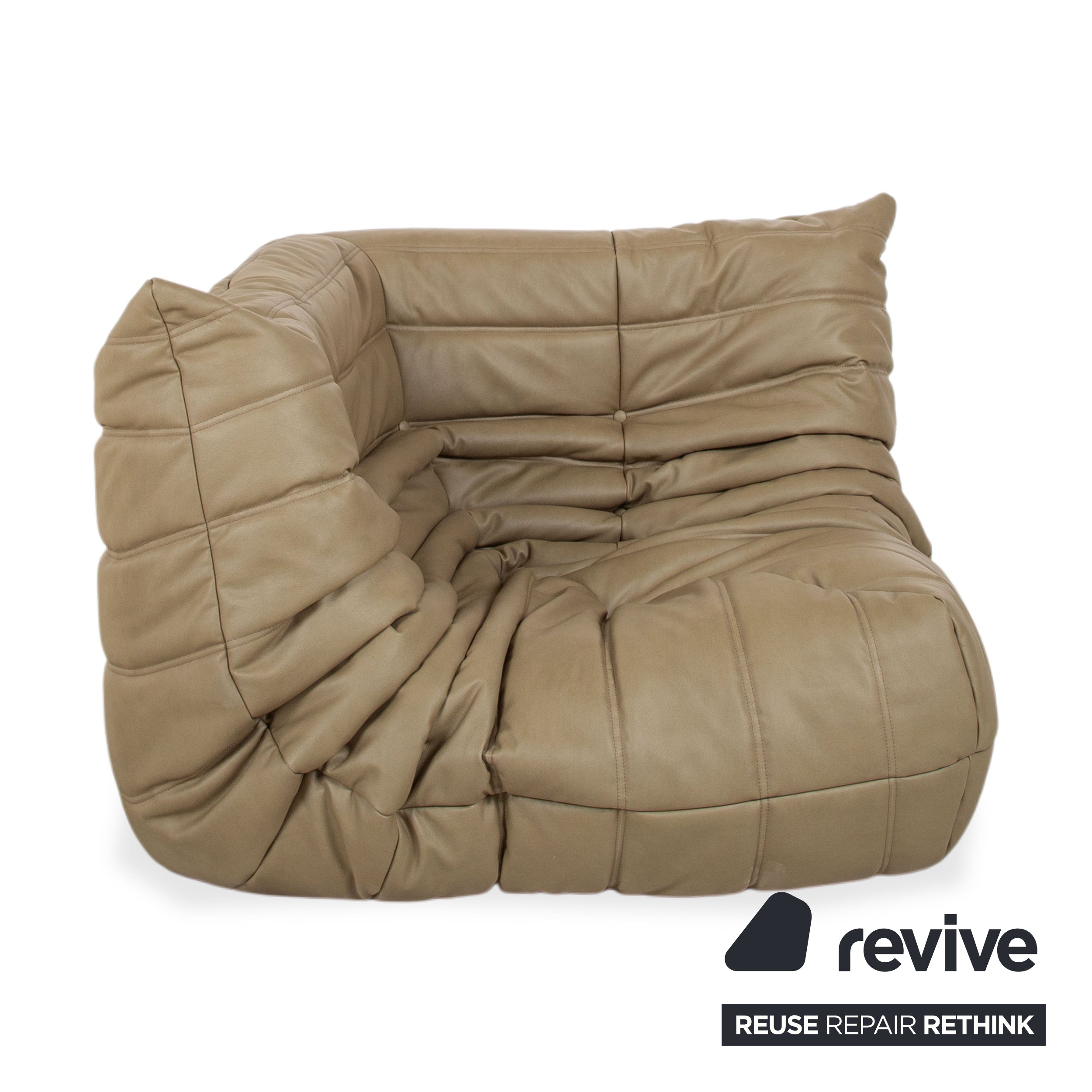 Ligne Roset Togo Armchair Corner Vegan Leather Reupholstery (GAVIN 108)