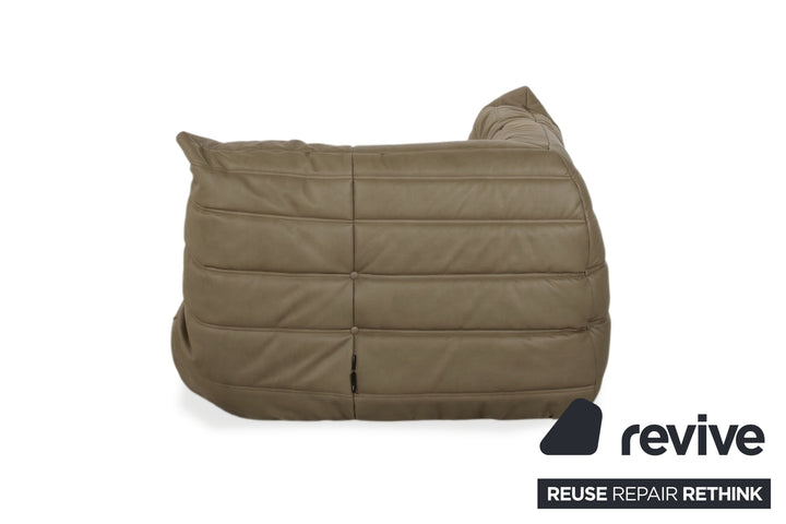 Ligne Roset Togo Sessel Ecke veganes Leder Neubezug Khaki