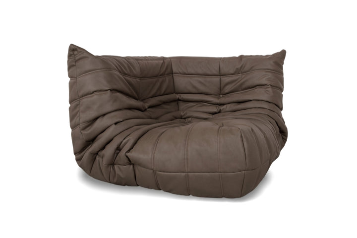 Ligne Roset Togo Sessel Ecke veganes Leder Neubezug Taupe