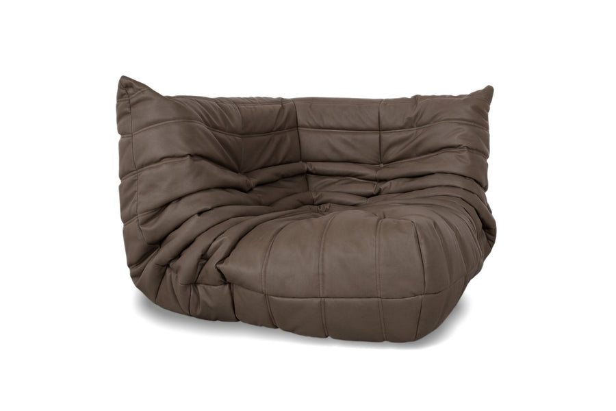 Ligne Roset Togo Sessel Ecke veganes Leder Neubezug Taupe