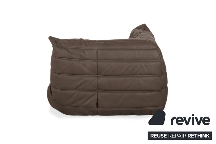 Ligne Roset Togo Sessel Ecke veganes Leder Neubezug Taupe