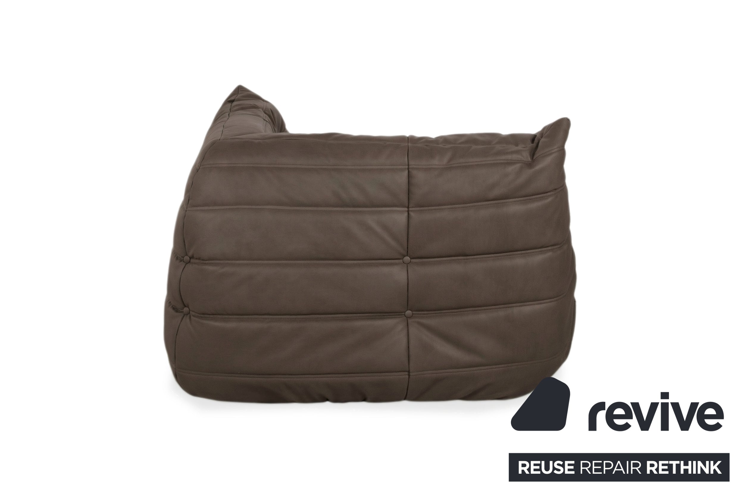 Ligne Roset Togo Sessel Ecke veganes Leder Neubezug Taupe