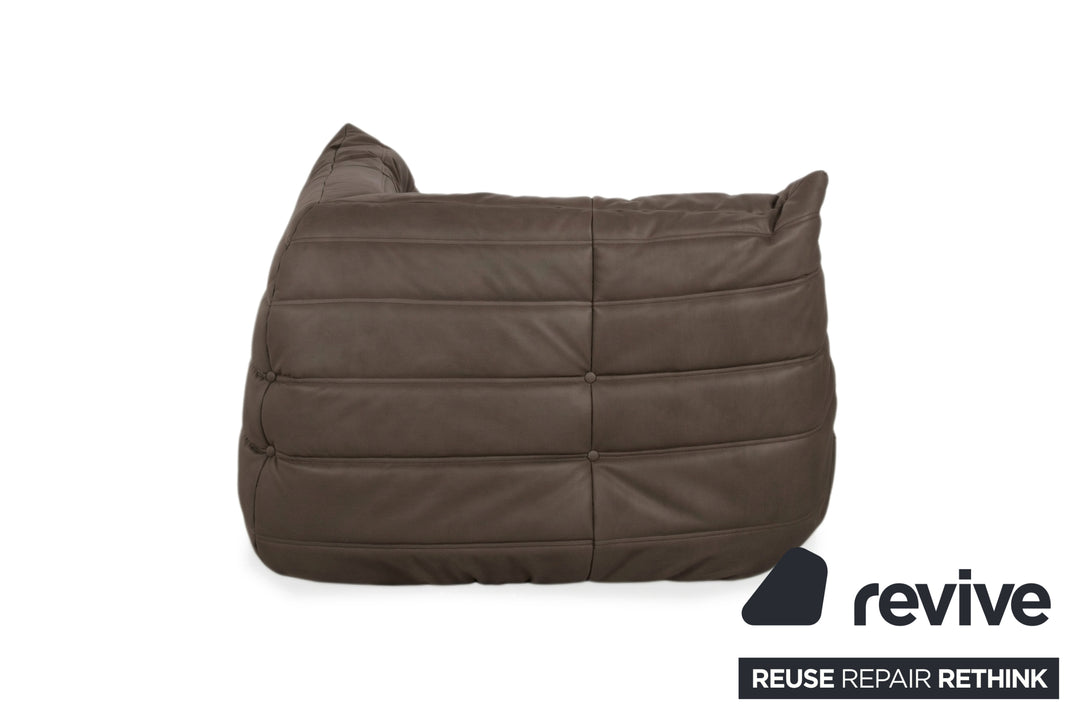 Ligne Roset Togo Sessel Ecke veganes Leder Neubezug Taupe