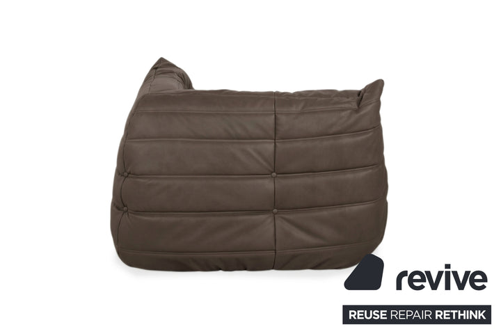 Ligne Roset Togo Sessel Ecke veganes Leder Neubezug Taupe