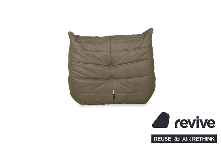 ligne roset Togo Sessel Khaki veganes Leder Neubezug