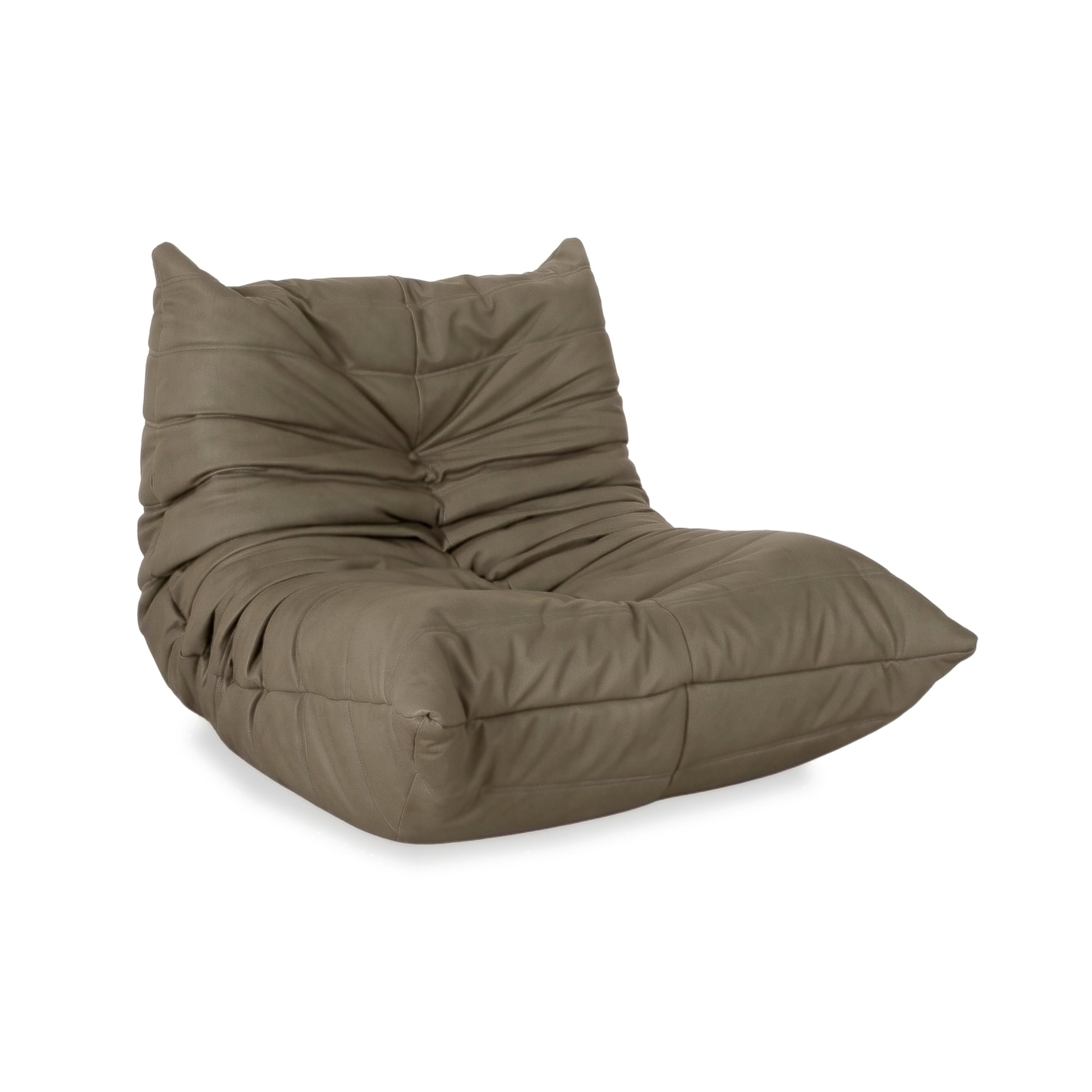 ligne roset Togo Sessel Khaki veganes Leder Neubezug