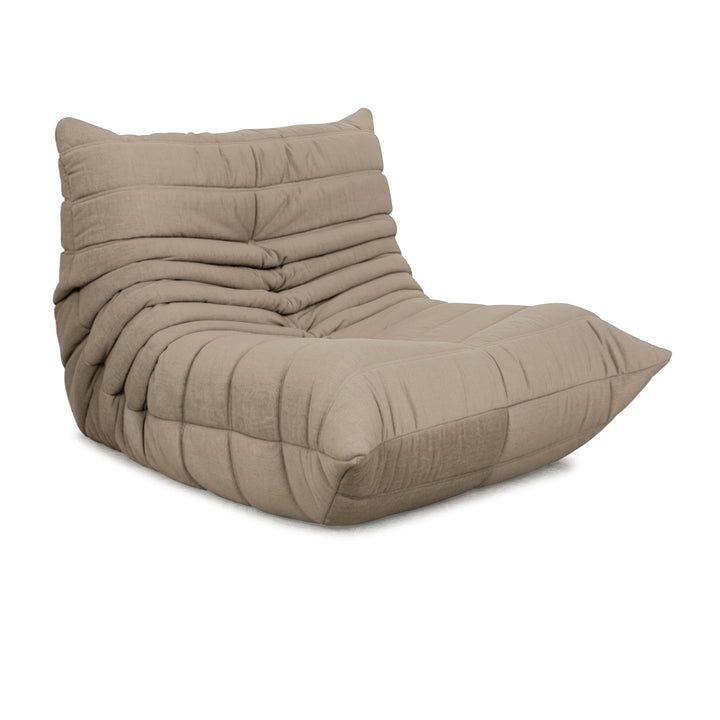 Ligne Roset Togo Armchair Fabric Beige Taupe Reupholstery