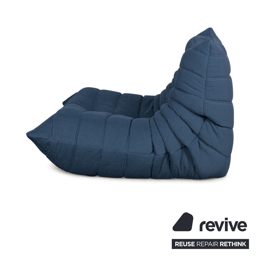 Ligne Roset Togo Sessel Stoff Blau Petrol Neubezug