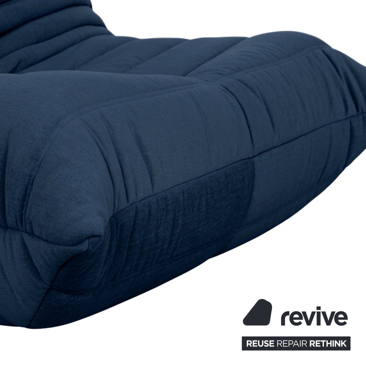 Ligne Roset Togo Sessel Stoff Blau Petrol Neubezug