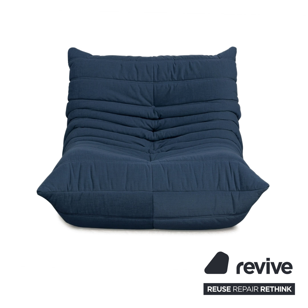 Ligne Roset Togo Sessel Stoff Blau Petrol Neubezug