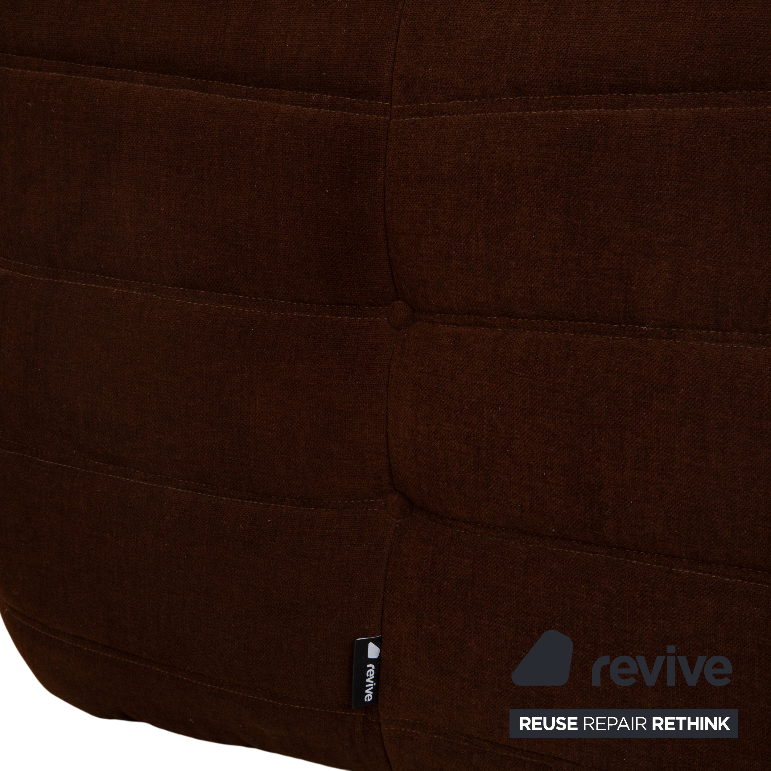 Ligne Roset Togo armchair, fabric brown chestnut, reupholstered