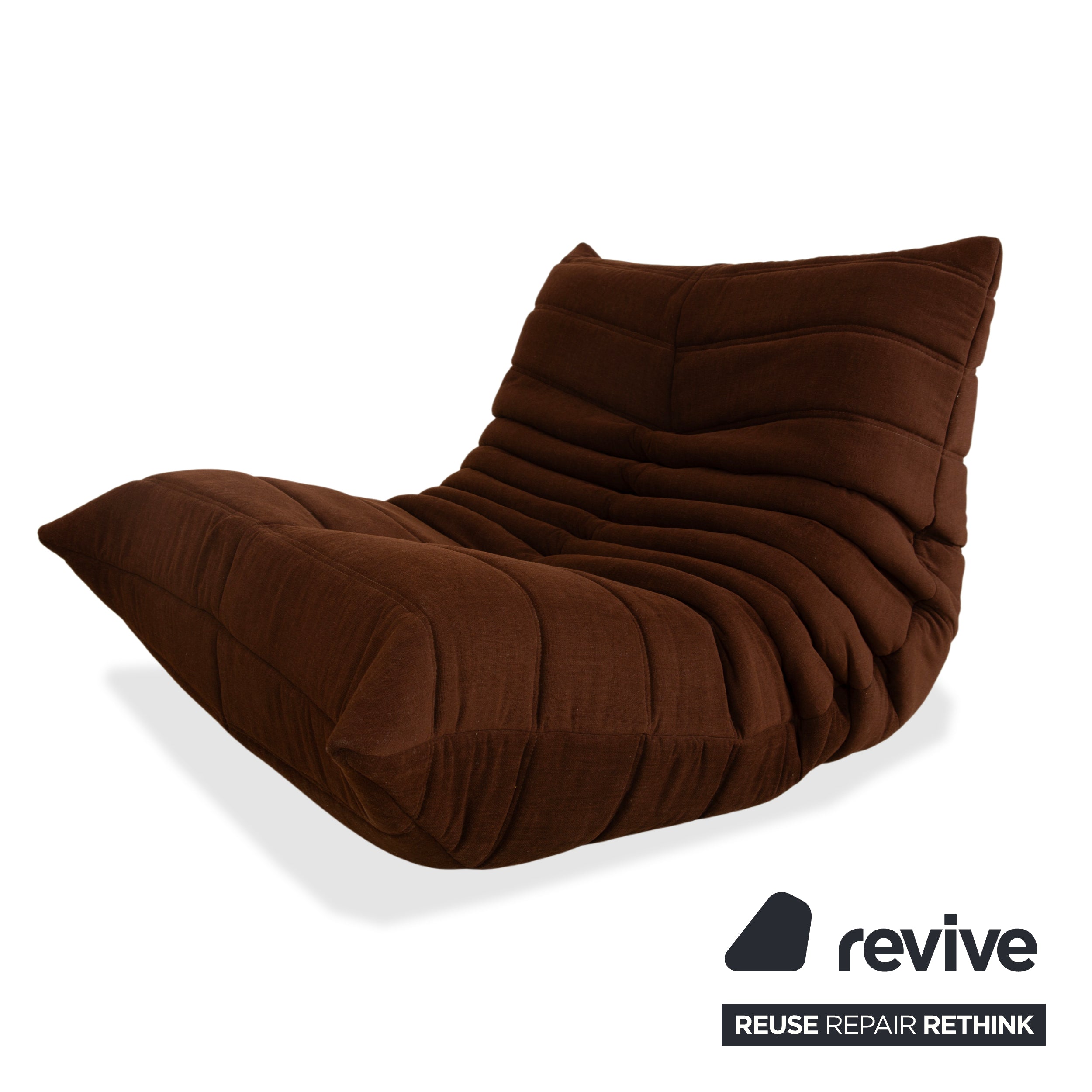 Ligne Roset Togo armchair, fabric brown chestnut, reupholstered