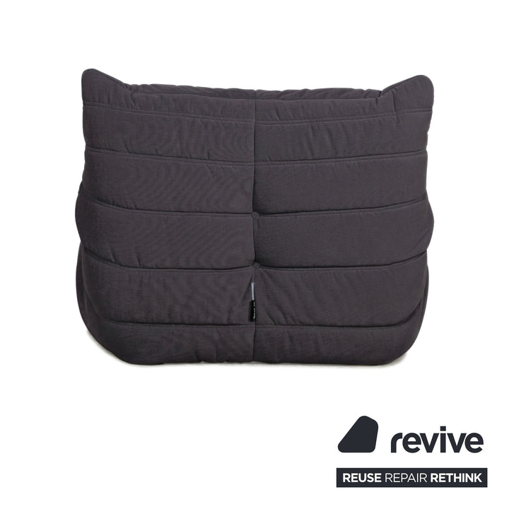 Ligne Roset Togo Armchair Fabric Dark Grey Anthracite New Upholstery
