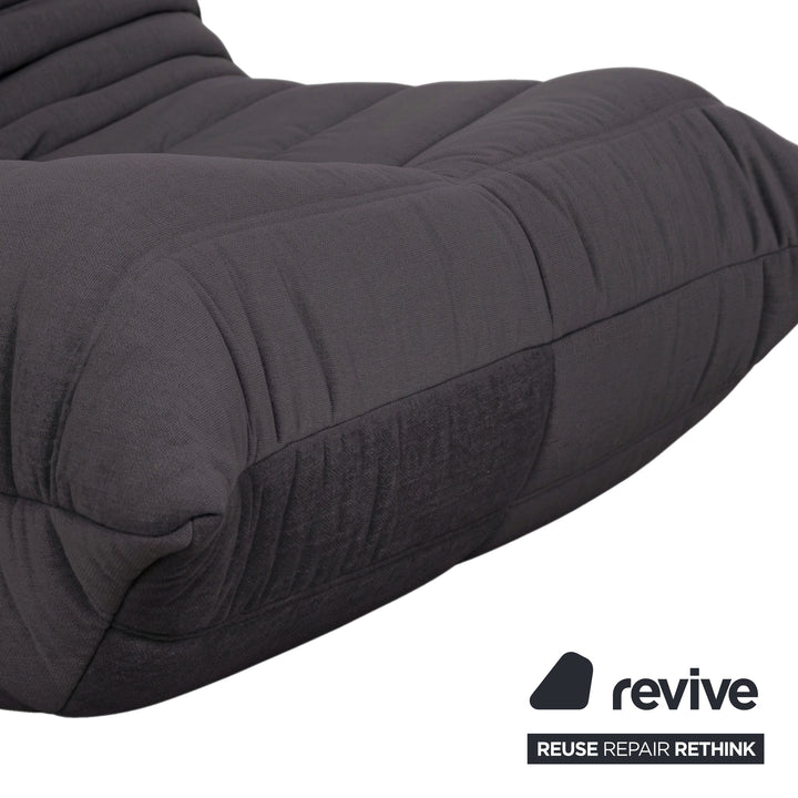 Ligne Roset Togo Armchair Fabric Dark Grey Anthracite New Upholstery