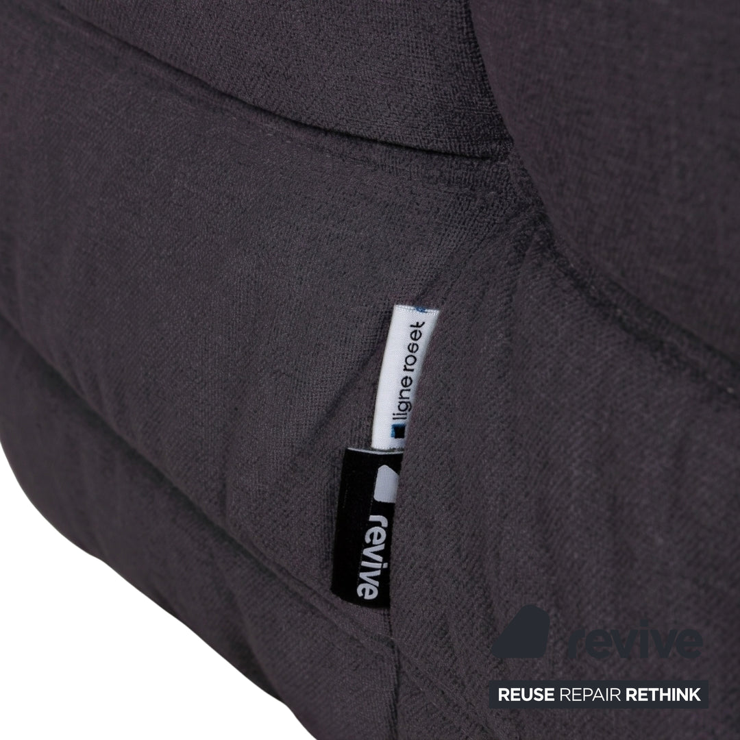 Ligne Roset Togo Armchair Fabric Dark Grey Anthracite New Upholstery