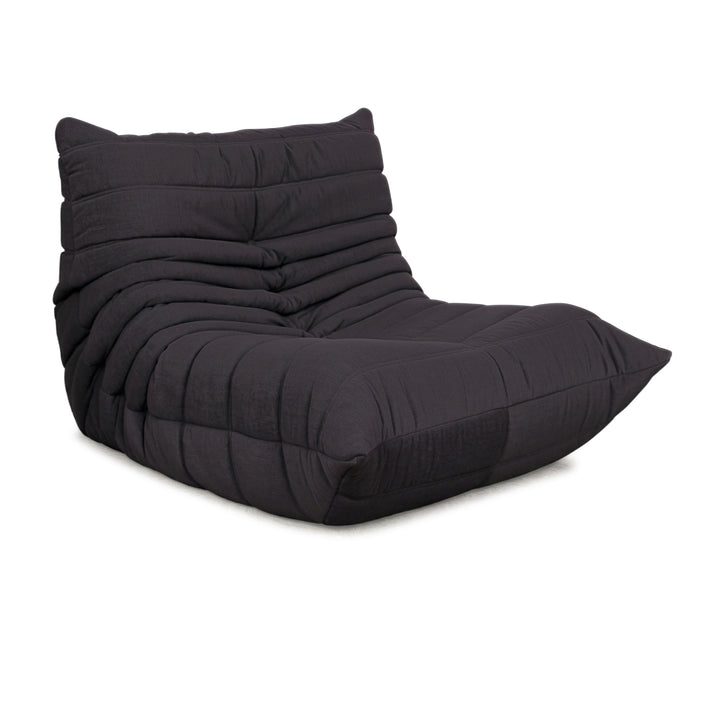Ligne Roset Togo Armchair Fabric Dark Grey Anthracite New Upholstery