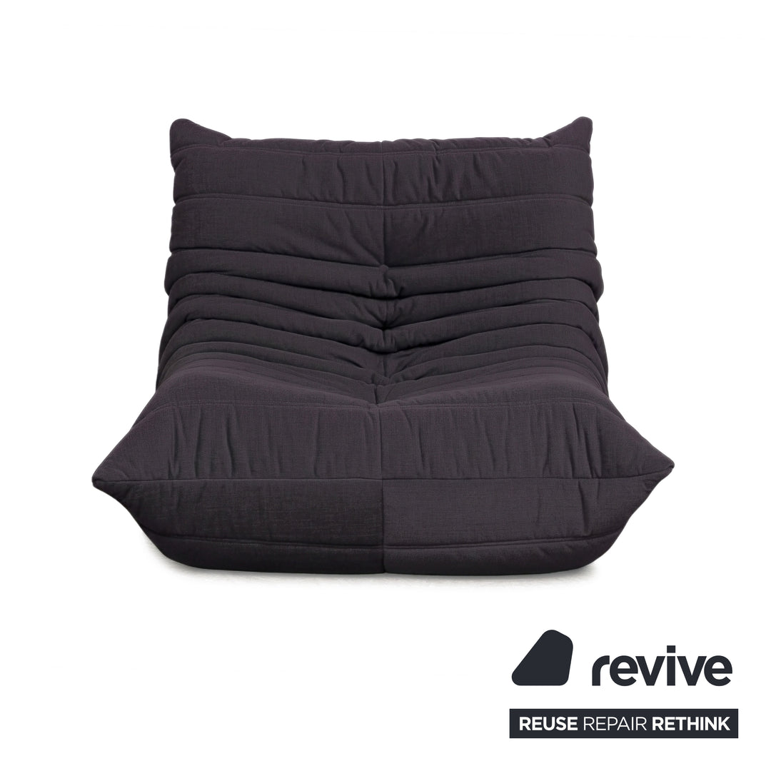 Ligne Roset Togo Armchair Fabric Dark Grey Anthracite New Upholstery