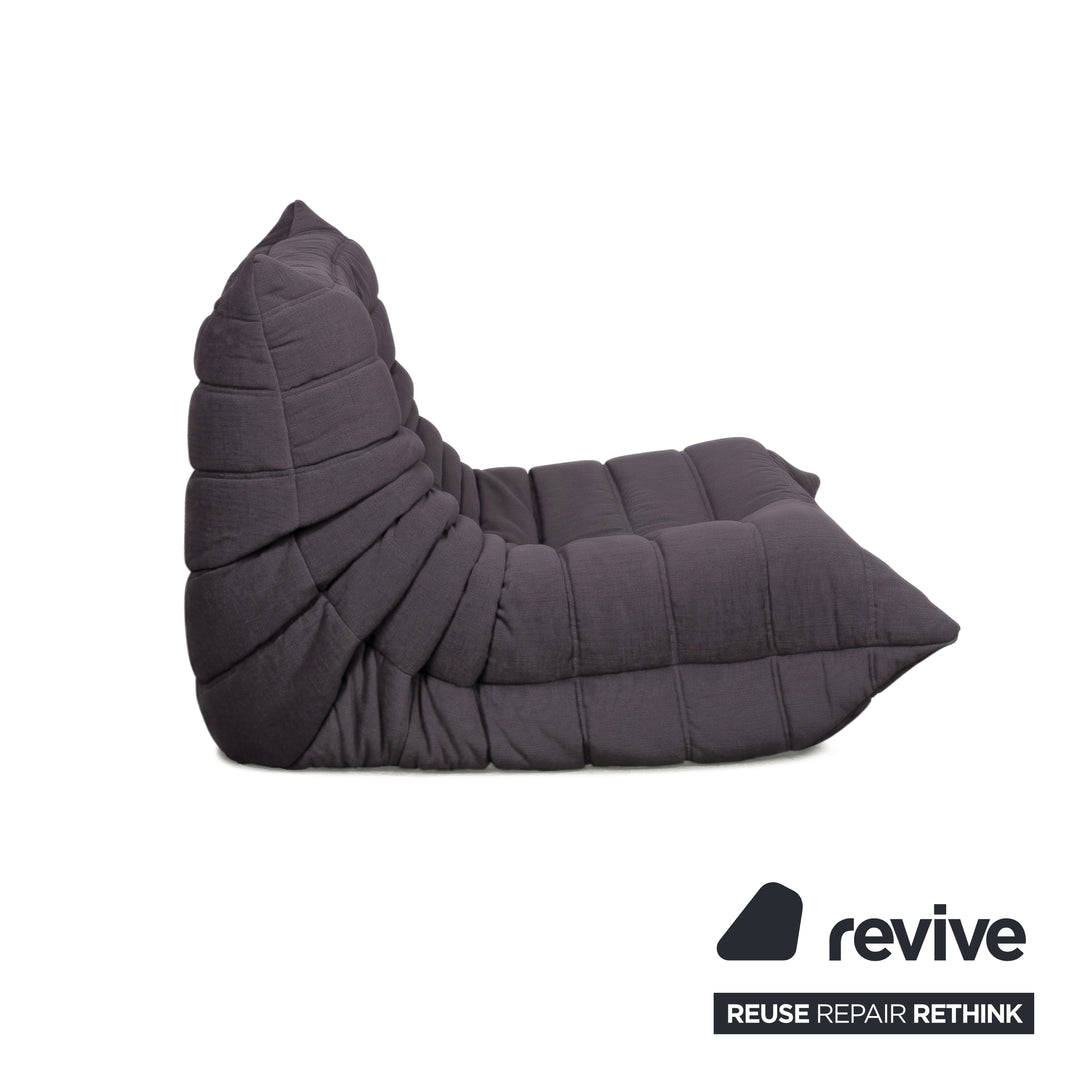 Ligne Roset Togo Armchair Fabric Dark Grey Anthracite New Upholstery