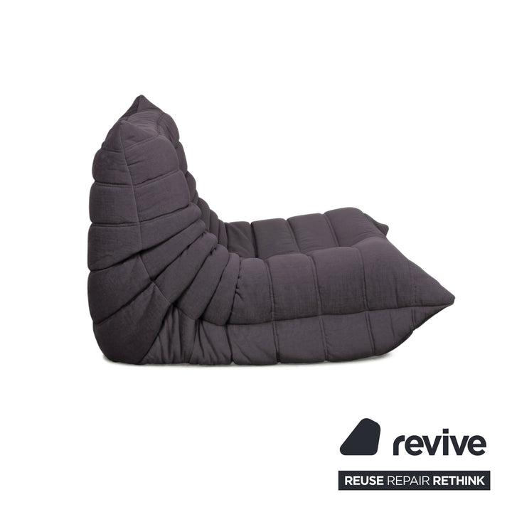 Ligne Roset Togo Armchair Fabric Dark Grey Anthracite New Upholstery