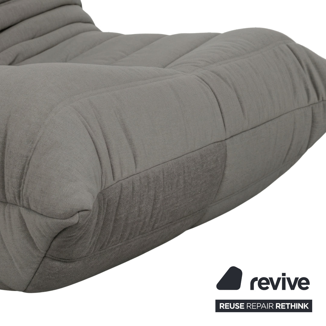 Ligne Roset Togo Armchair Fabric Grey Taupe New Upholstery