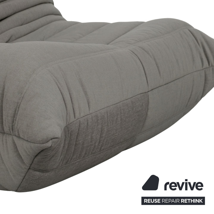 Ligne Roset Togo Armchair Fabric Grey Taupe New Upholstery
