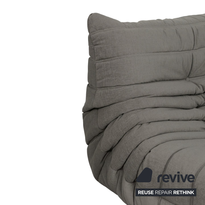 Ligne Roset Togo Armchair Fabric Grey Taupe New Upholstery