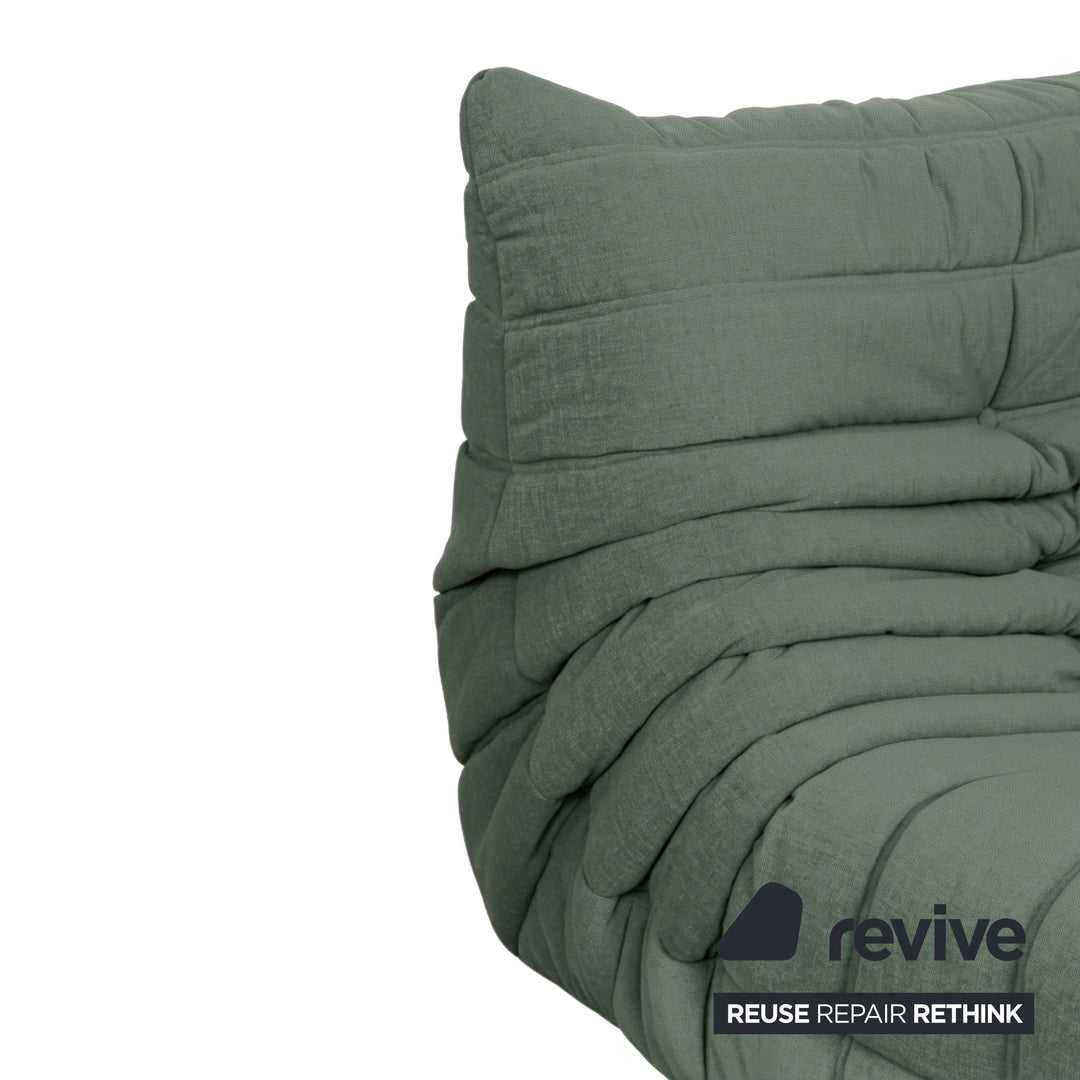 Ligne Roset Togo Armchair Fabric Mint Green Reupholstered
