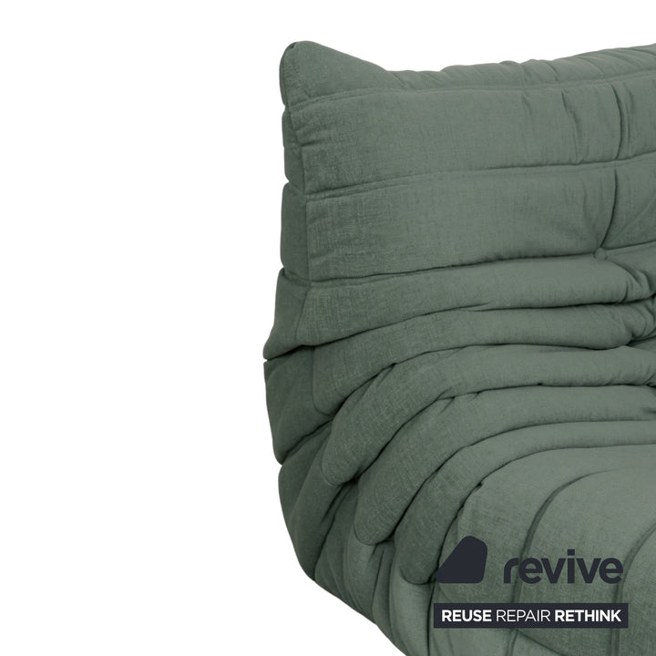 Ligne Roset Togo Armchair Fabric Mint Green Reupholstered