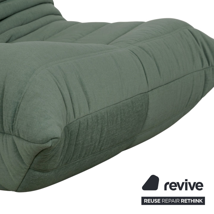 Ligne Roset Togo Armchair Fabric Mint Green Reupholstered
